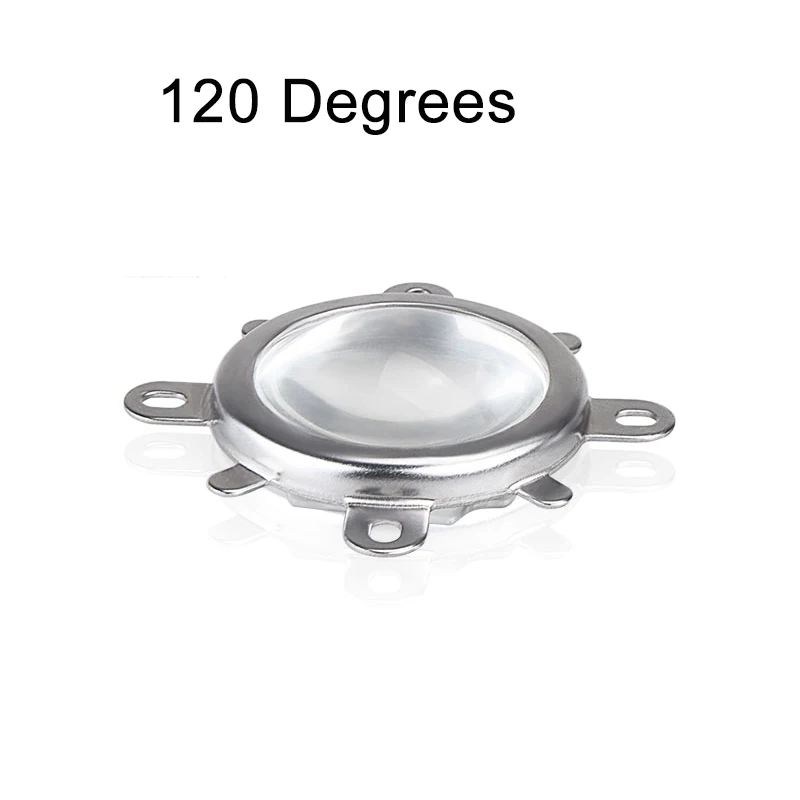 120 Degrees 1 комплект 44 светодиодные линзы, мм для Светодиодный моноблочные светодиодные чипы оптический Стекло 60 120 градусов рефлекторный коллиматор факсированная Скоба ободок для фары прожектор - Цвет корпуса: 120 Degrees