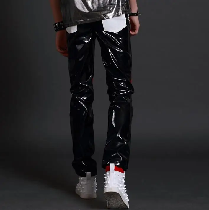 Сценические черные красные белые модные индивидуальные облегающие мужские