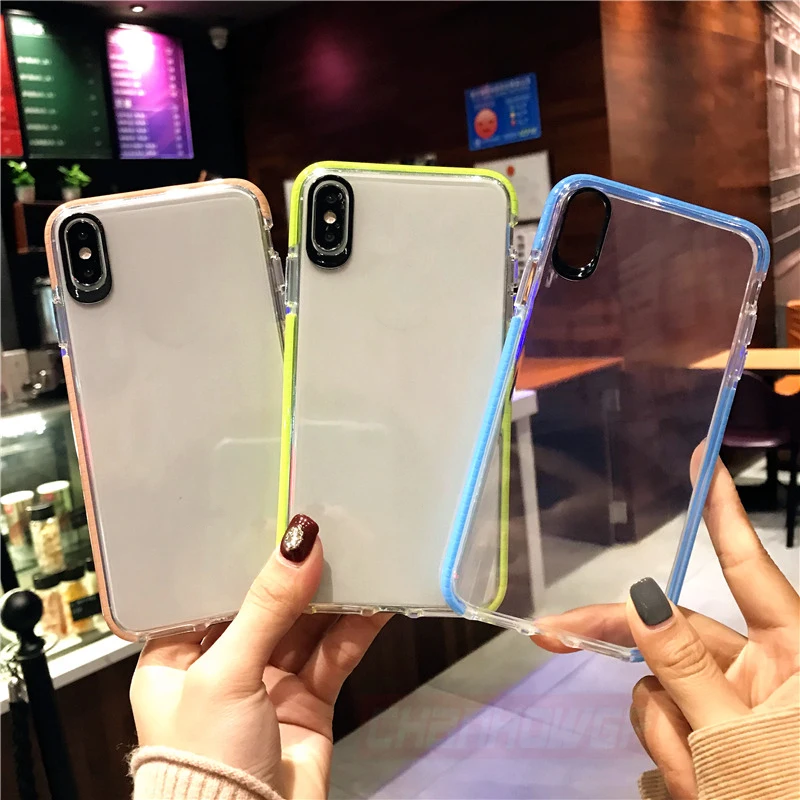 Двухцветный Мягкий силиконовый чехол для Samsung Galaxy A10 A30 A40 A50 A70 S8 S9 S10 Plus J2 J4 J6 J8 A7 A9 A6