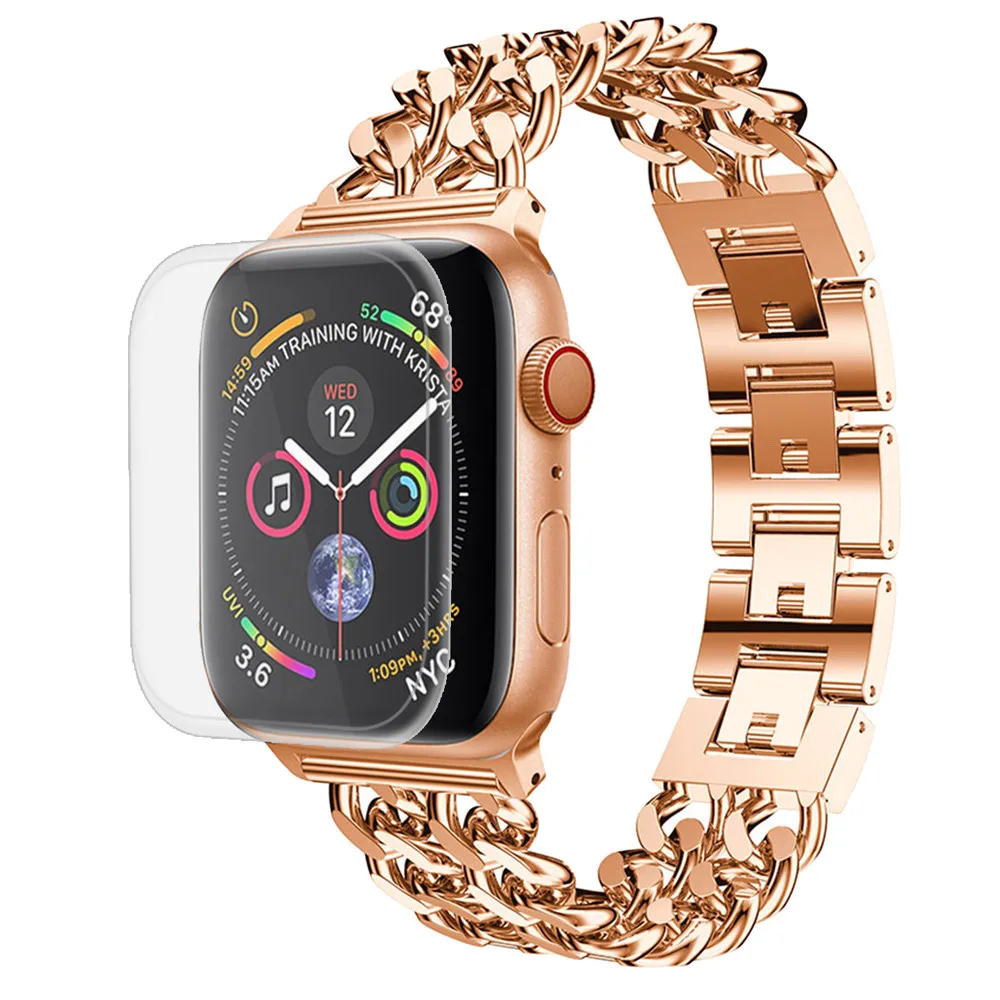Защитная пленка для Apple Watch Series 4 40/44 мм полноразмерное HD закаленное стекло смарт
