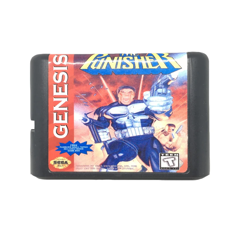 Каратель 16 бит для карточная игра картридж для sega Mega Drive/Genesis Системы EUR/США оболочки