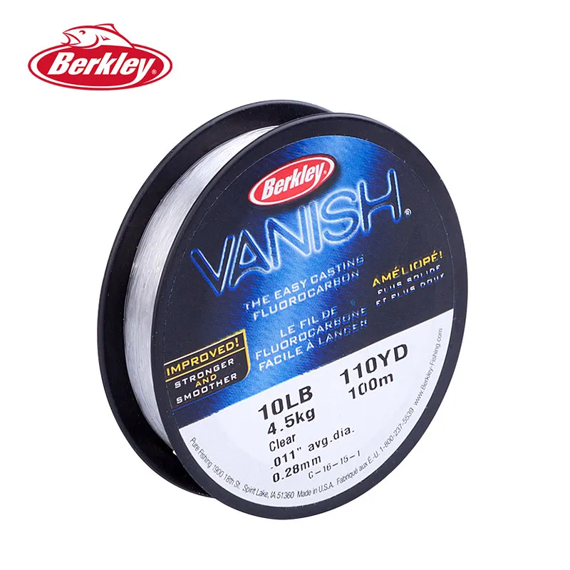 Berkley Vanish фторуглеродная леска 110yd100m прозрачный цвет 4-14LB бестеневая углеродная леска рыболовные снасти аксессуары