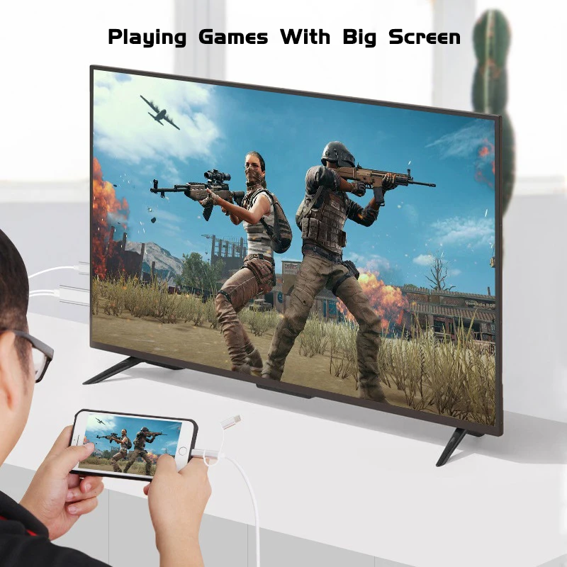 3 In 1 Sync To HDMI Monitor TV Projector Large Screen USB 3.0 Charging 1080p HD 1.8m Conversion Cable For iOS Android Device | Компьютеры