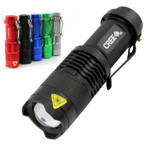 U F SK68 CREE Q5 800 люмен 1 Режим Масштабирование Регулируемый мини карманный