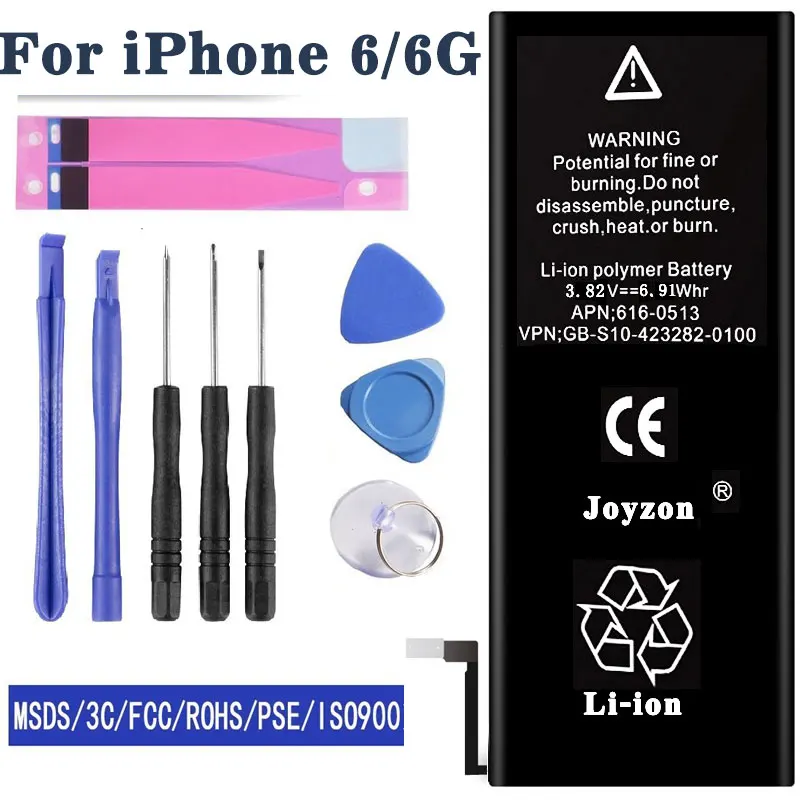Лидер продаж 100% joyzon оригинальный мобильный телефон Батарея Замена для iPhone 6