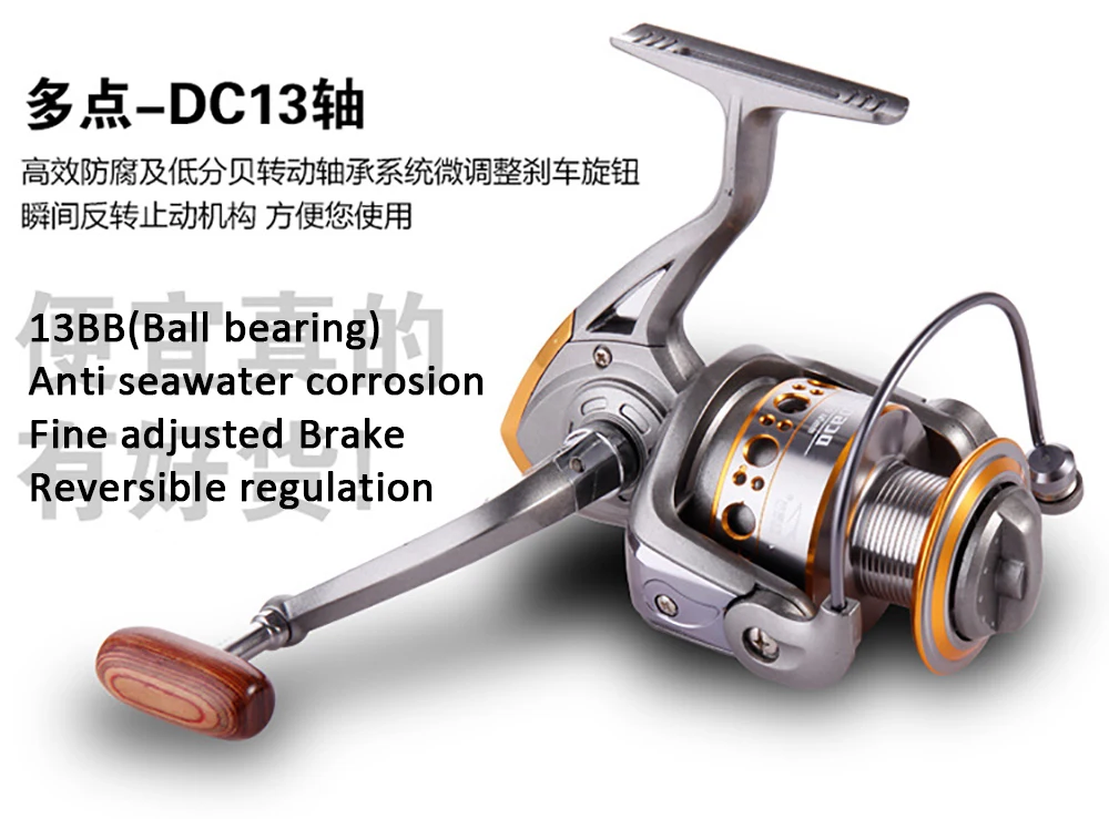 Рыболовная спиннинговая катушка 1000-7000 катушки 13BB шарикоподшипник соленая