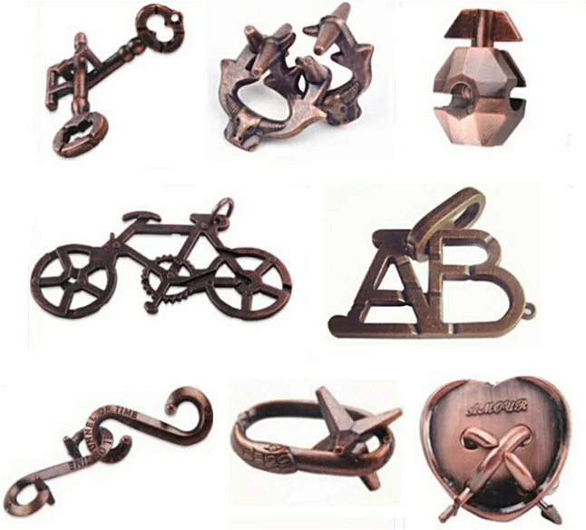 8 шт./лот металлическая головоломка Классическая IQ Mind для взрослых и детей|toy