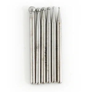 6 шт. 3 мм хвостовик Алмазная сферическая Шлифовальная головка установленная Шлифовальная головка для вращающихся инструментов Dremel 11.522.534 мм