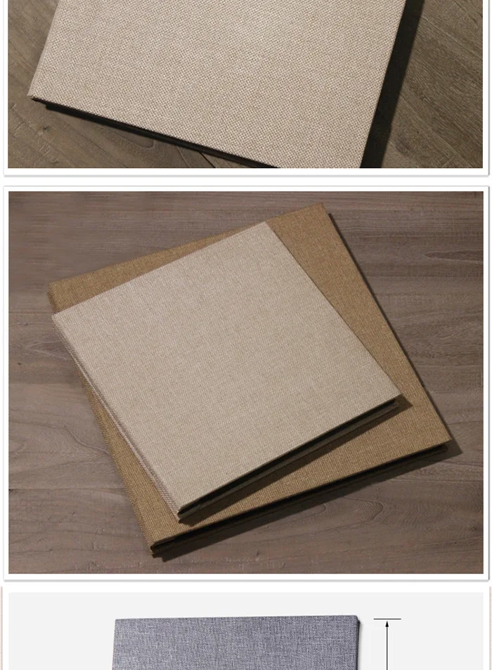 1 шт. льняной 16 дюймов DIY свадебный фотоальбом для влюбленных на день рождения подарок для малышей Instax бумага Ablum Скрап Бумага ремесла ткань альбомы липкие