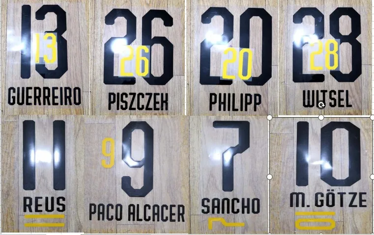 Нашивка значок HAALAND SANCHO PACO ALCACER M.GOTZE REUS GUERREIRO pisczek Филипп Витсель нашивка 2019