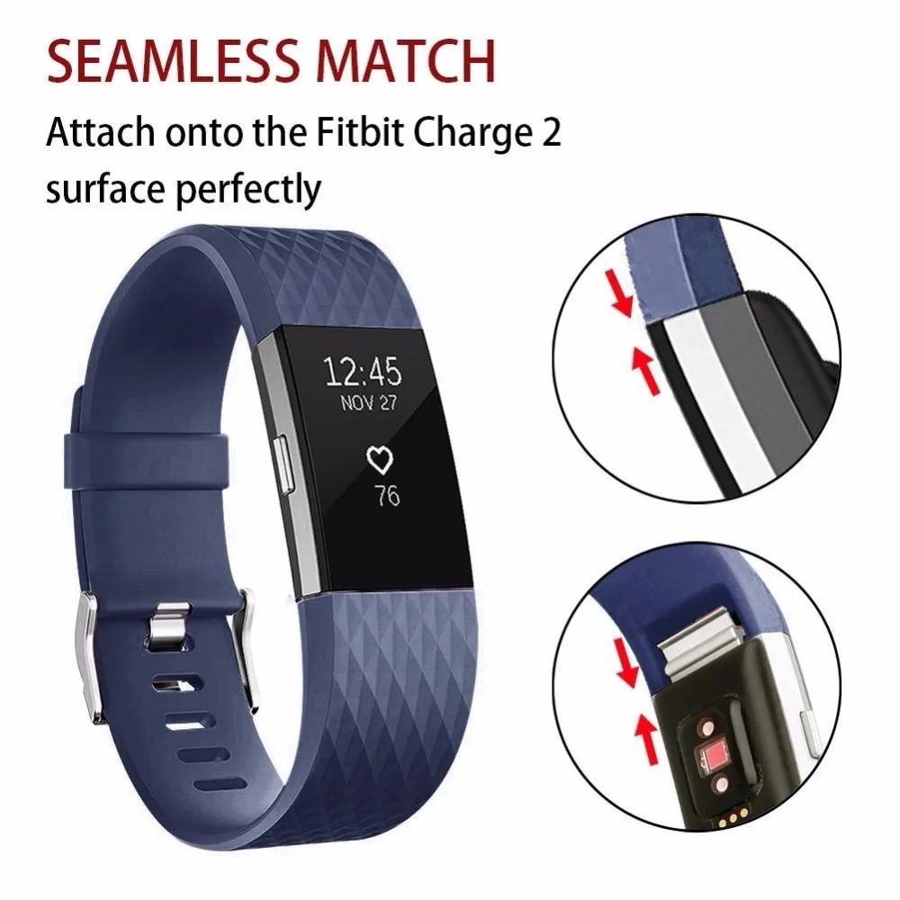 Ремешок Coolaxy 3D для браслета Fitbit Charge 2 Силиконовый сменный Браслет часов ремешок