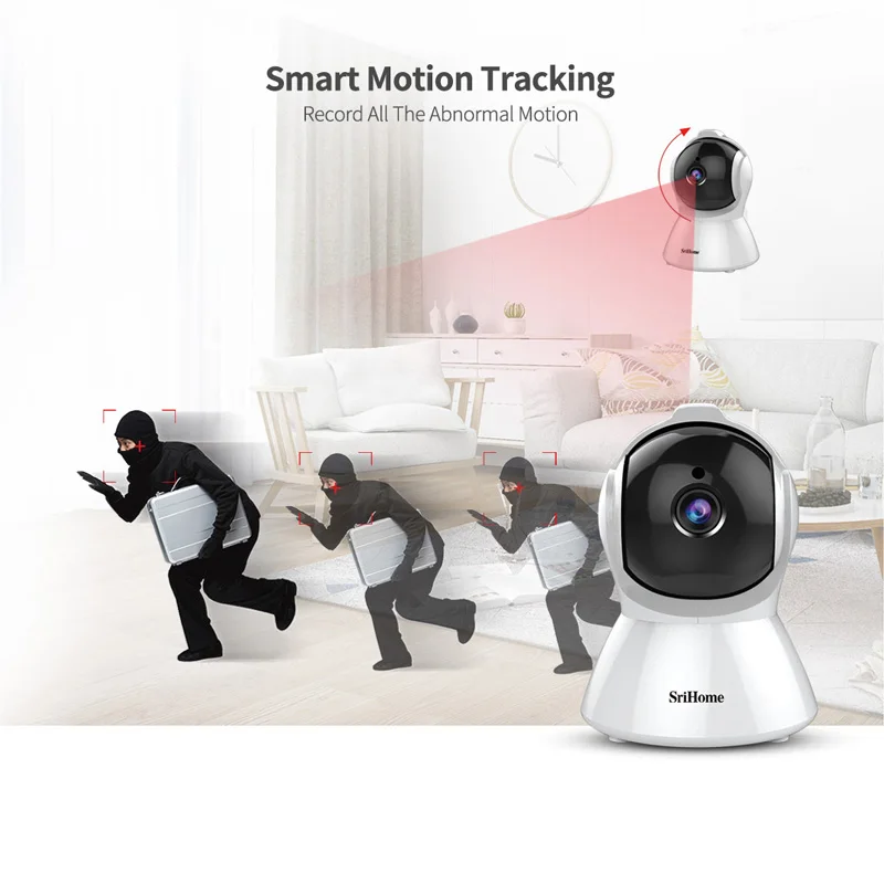 AI Body Auto-tracking IP камера Умный дом Wifi 1080P CCTV камера H.265 для помещений, ночное видение, сигнализация, обнаружение движения, детский монитор