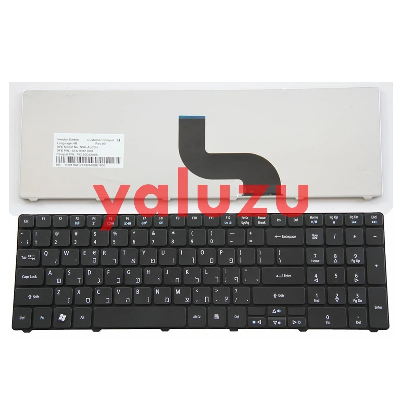YALUZU Laptop Hebrew HB keyboard FOR ACER Aspire 5538 5738 5741p5we0 5749 5750 5810 7560 Keyboard US | Компьютеры и офис