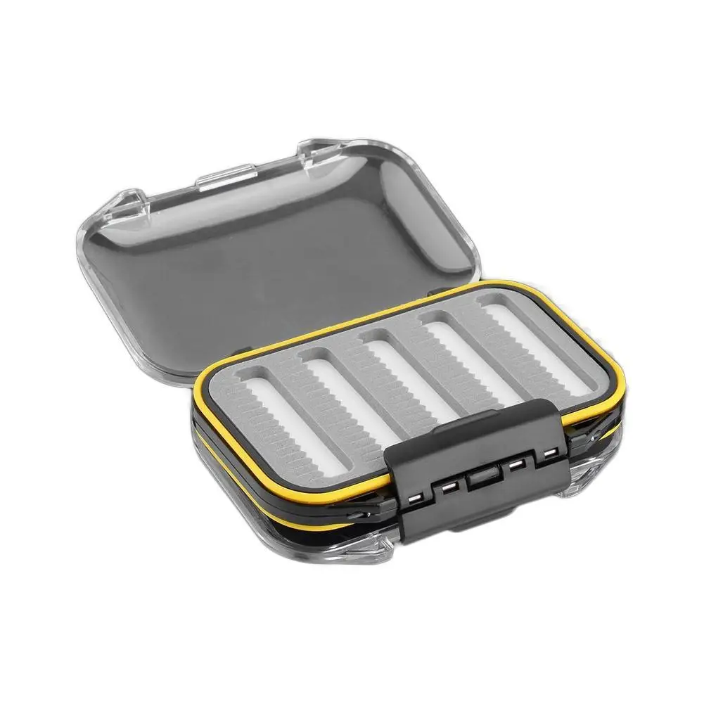 Fly Рыболовная коробка желтый/черный цвет 106*76*37 мм пластиковая двухсторонняя