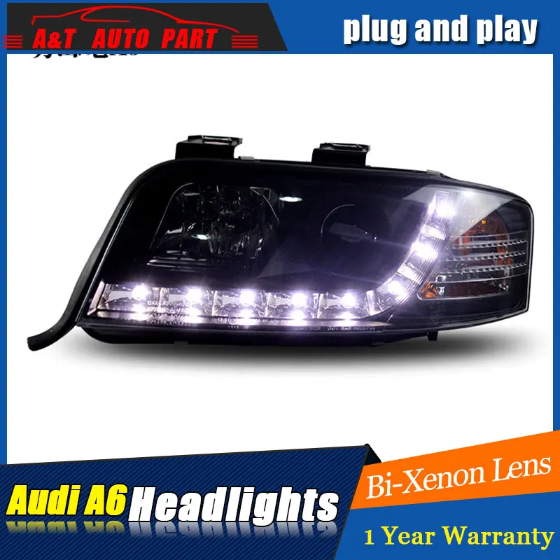 Автомобильный Стайлинг светодиодный налобный фонарь для AUDI A6 головной