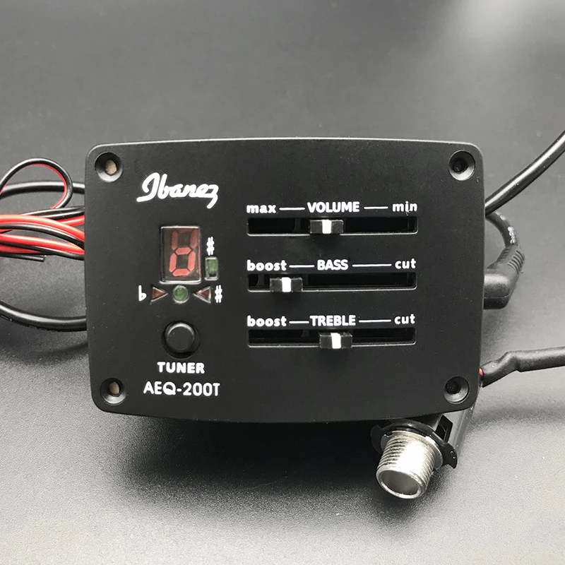 4 Band Acoustic Guitar Preamp with Microhone Folk Guitarra Piezo Pickup Equalizer with Tuner Guitar Accessories Free Shipping
