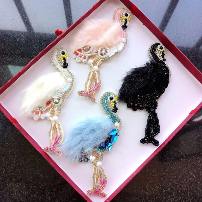 Лидер продаж Фламинго аппликация вышивка патч для Костюмы одежда шить на железо