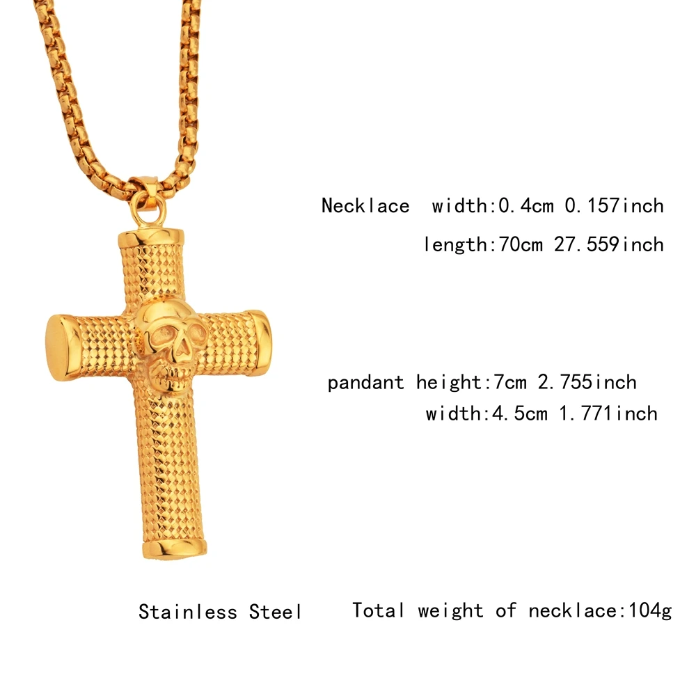 MCSAYS Хип-хоп изделия череп головы крест кулон цепи коробки Кристиан Цепочки и