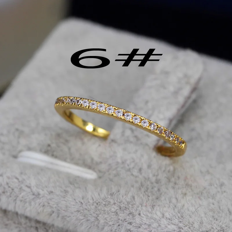 gold size 6 Женский регулируемый браслет на запястье CWWZircons, под розовое золото с фианитами и очаровательным бегунком, CB089 - Окраска металла: gold size 6