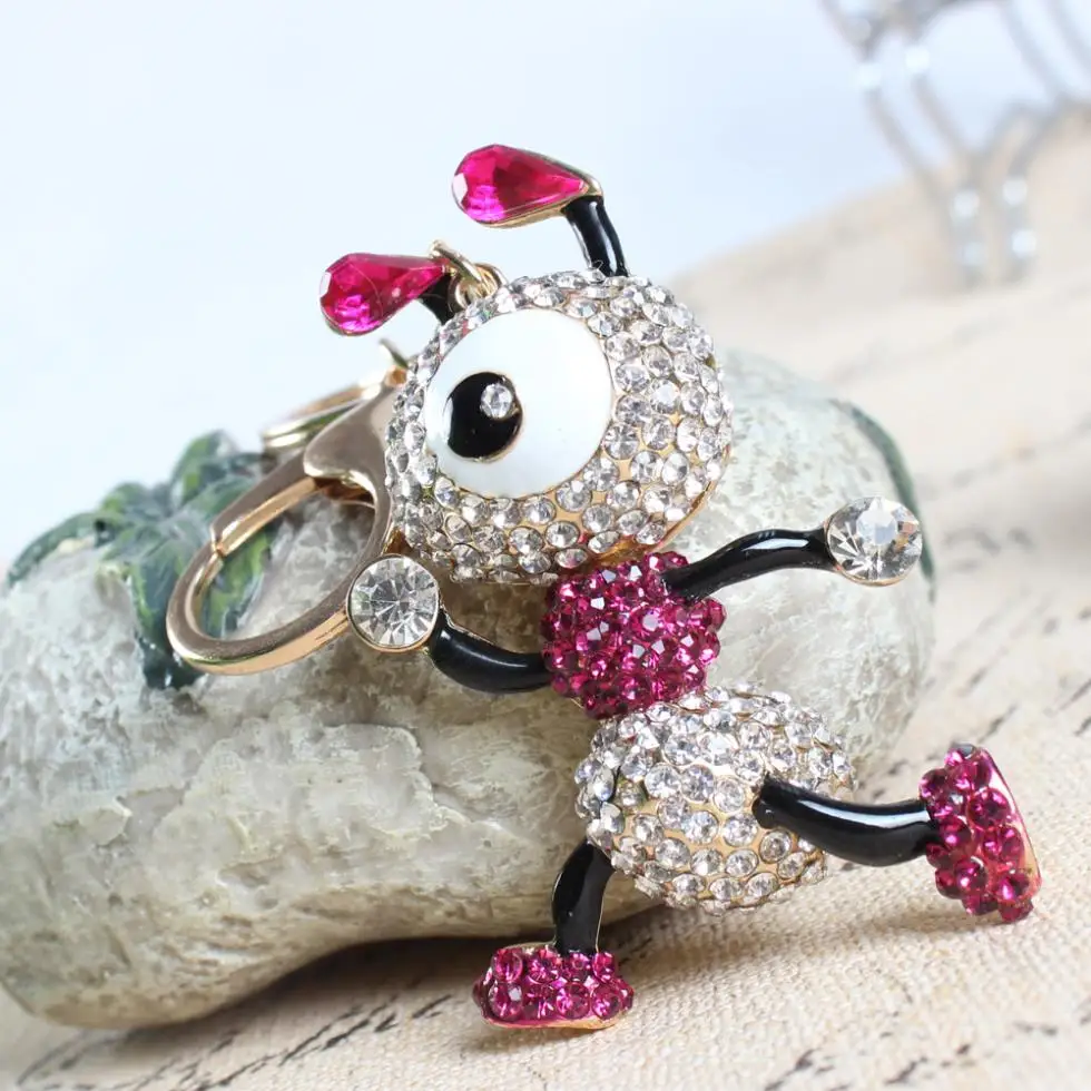 Женская подвеска с большими глазами в виде Красной ткани|keyring love|bag key chainpurse pendant |