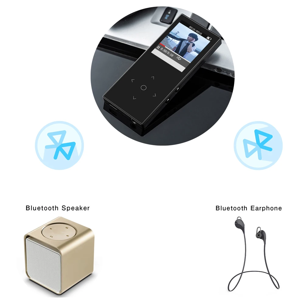Оригинальный mp4 плеер Bluetooth 16 ГБ HiFi металлический Lossles качественный звук