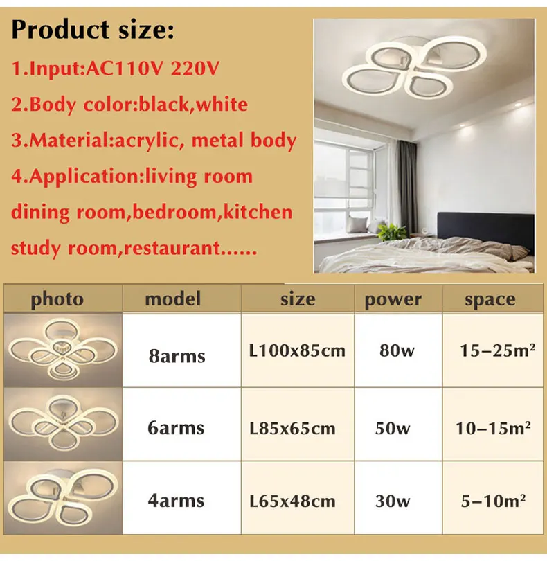 Домашняя современная светодиодная люстра, светильники, Акриловая поверхность, люстра, Светильники для гостиной, спальни, столовой, люстры
