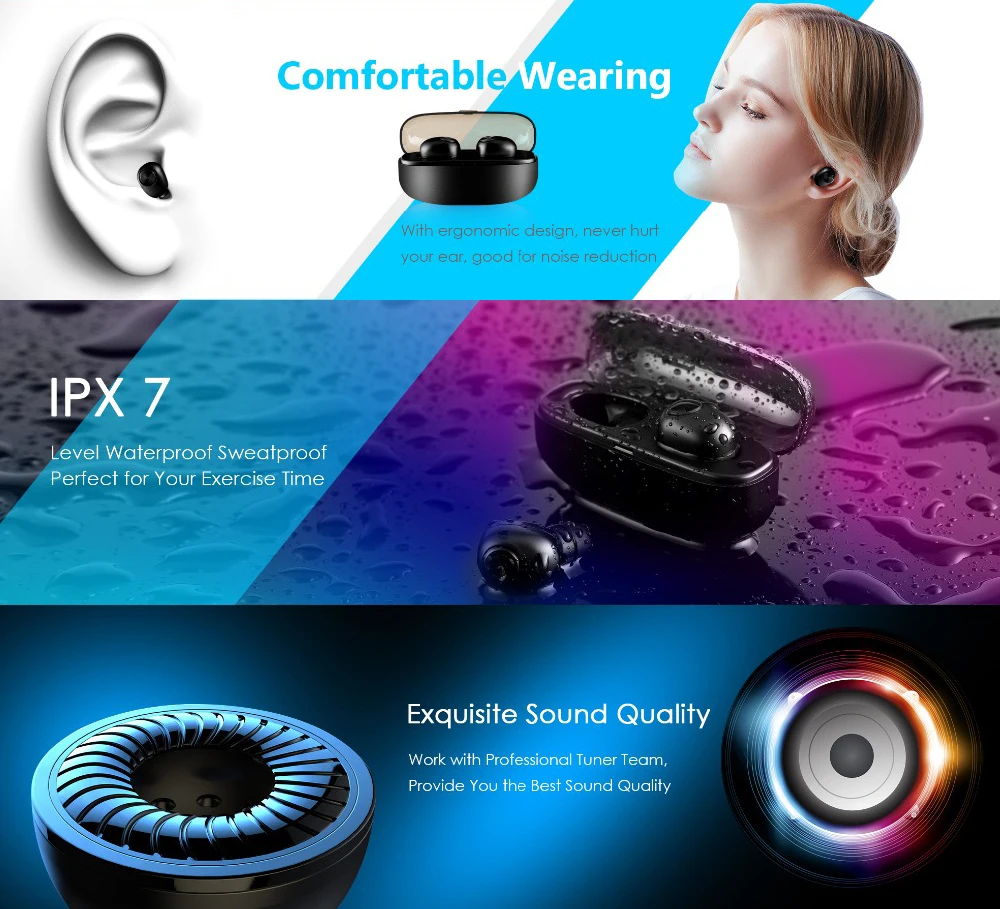 Водонепроницаемые TWS мини беспроводные наушники bluetooth наушники беспроводные Bluetooth наушники 5,0 гарнитура для iphone с зарядным устройством