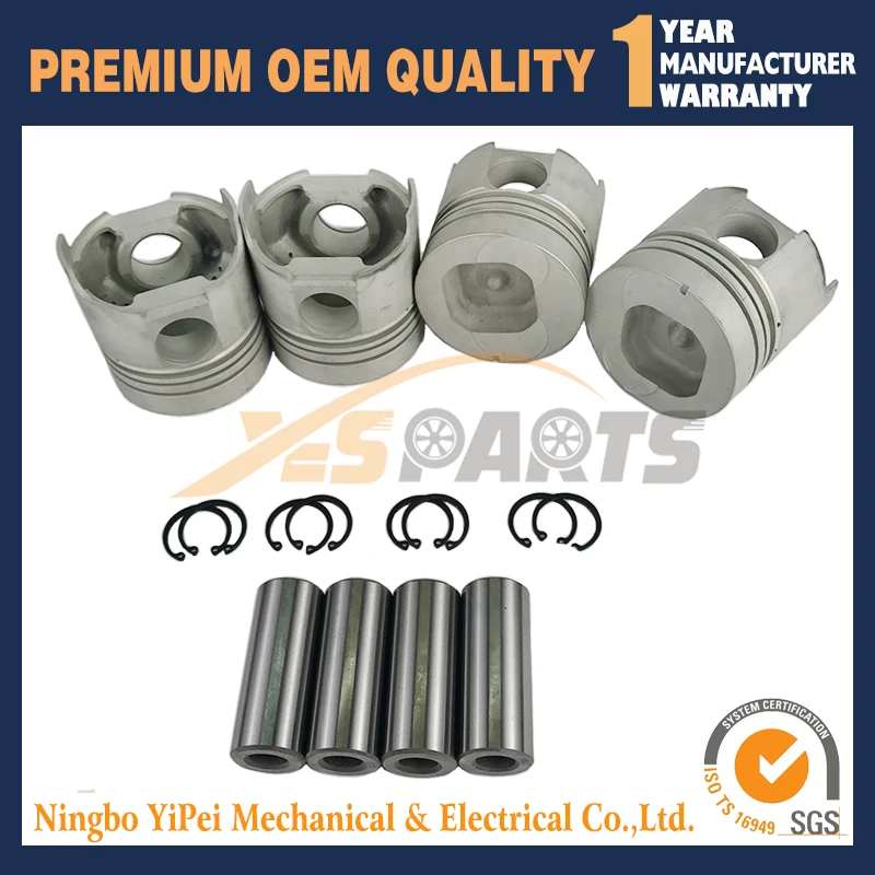 

Piston Kit Set For ISUZU 4BD1 4BD1-T Engine Hitachi EX120 EX150 excavator