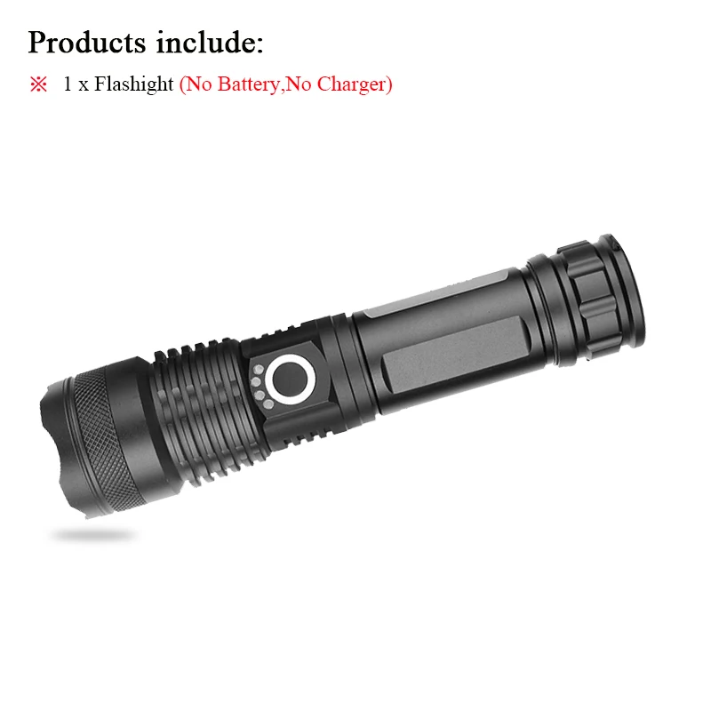 USB Flashlight A Мощный светодио дный светодиодный фонарик XHP50 zoom фонарик USB фонарик 18650 или 26650 зарядка вспышка фонарь светодио дный светодиодный zaklamp охотничий прожектор - Испускаемый цвет: USB Flashlight A