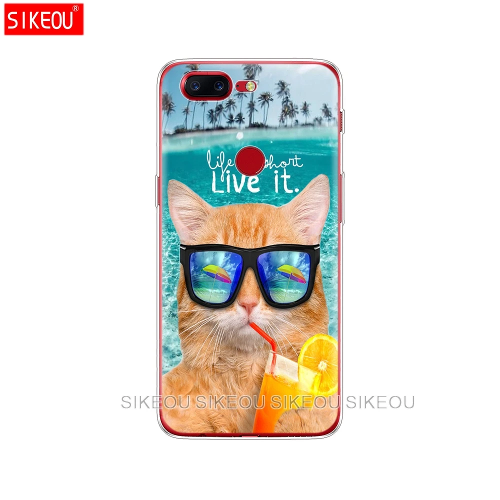 Мягкий чехол из ТПУ SIKEOU для Oneplus 5T 5 3 Ультратонкий силиконовый телефона One Plus