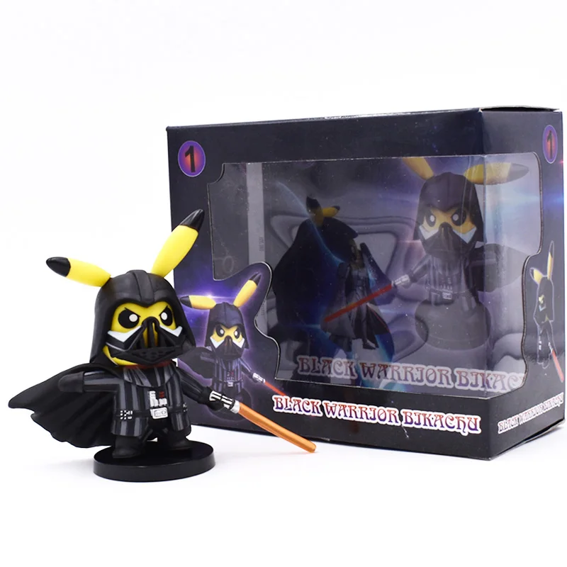 Darth Vader with box Счастливый и дождливый Косплей Дэдпул Бэтмен Дарт Вейдер Наруто Какаши ПВХ фигурка куклы Коллекция Модель игрушки - Цвет: Darth Vader with box