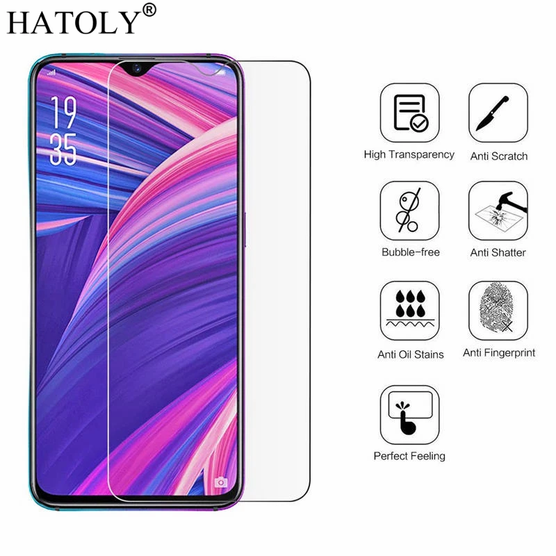 2 uds vidrio templado para OPPO AX7 Protector de pantalla ultrafino para OPPO AX7 HD endurecido Film OPPO Ax7 Pro Glass CPH1893 HATOLY-3