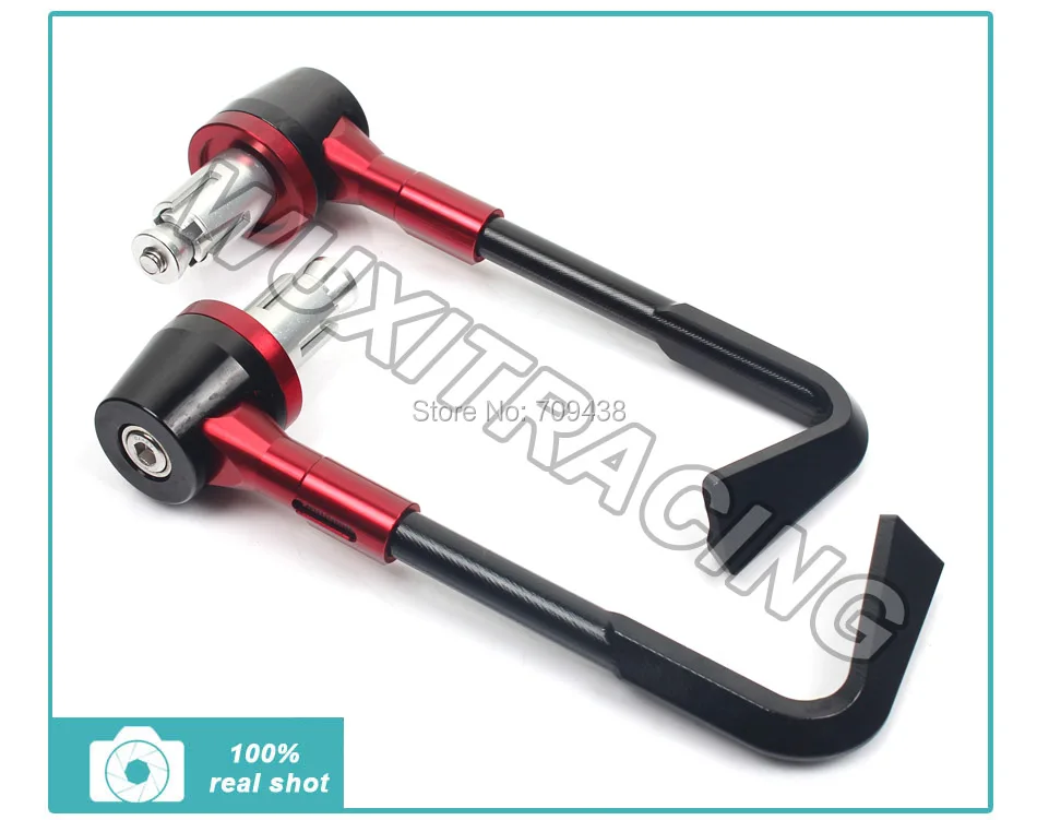 Чпу с билле про рычаг охранник для Aprilia HONDA KTM YAMAHA KAWASAKI SUZUKI MV AGUSTA BUELL черный + красный