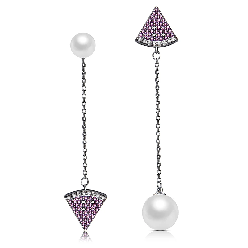 

Модные тренды, длинные серьги с подвеской, красивые жемчужные фиолетовые серьги в форме арбуза, медные ювелирные изделия, подарки для вечер...