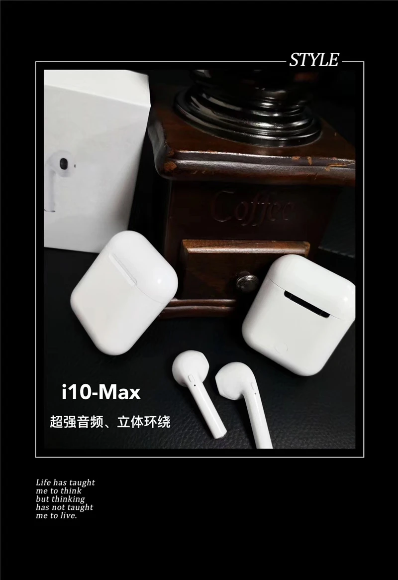 Беспроводные наушники Bluetooth 5,0 наушники i10 max TWS наушники гарнитура с микрофоном для телефона iPhone Xiaomi huawei LG samsung S6 S8