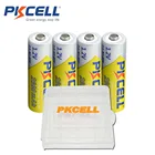 Аккумуляторы PKCELL AA 1,2 в, 2300-2600 мАч, 4 шт., Перезаряжаемые Ni-MH батареи AA, батарейки aa и 1 чехол для хранения батарей