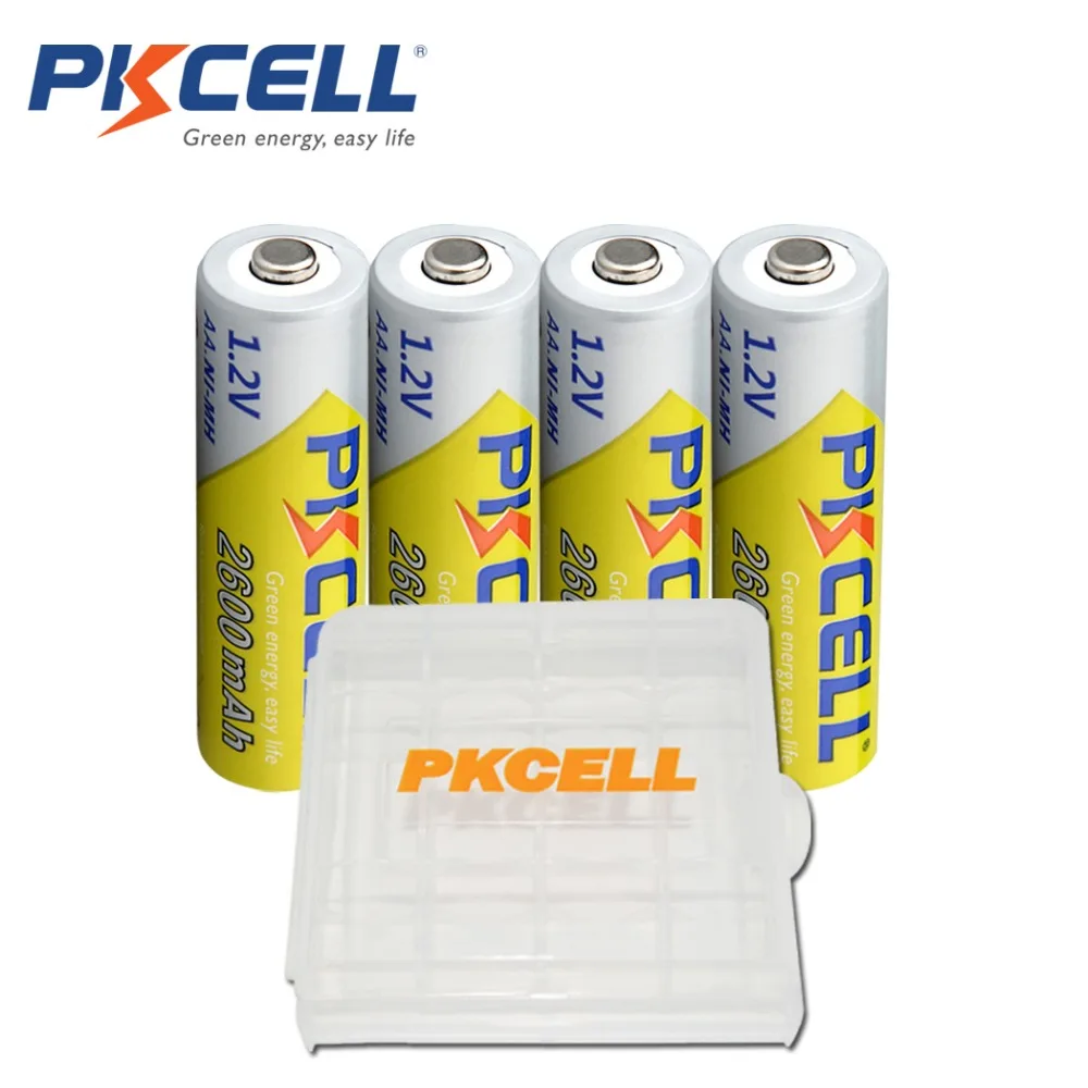 Аккумуляторы PKCELL AA 1 2 в 2300 2600 мА · ч Ni MH 4 шт.|aa rechargeable battery|rechargeable batterybattery a |