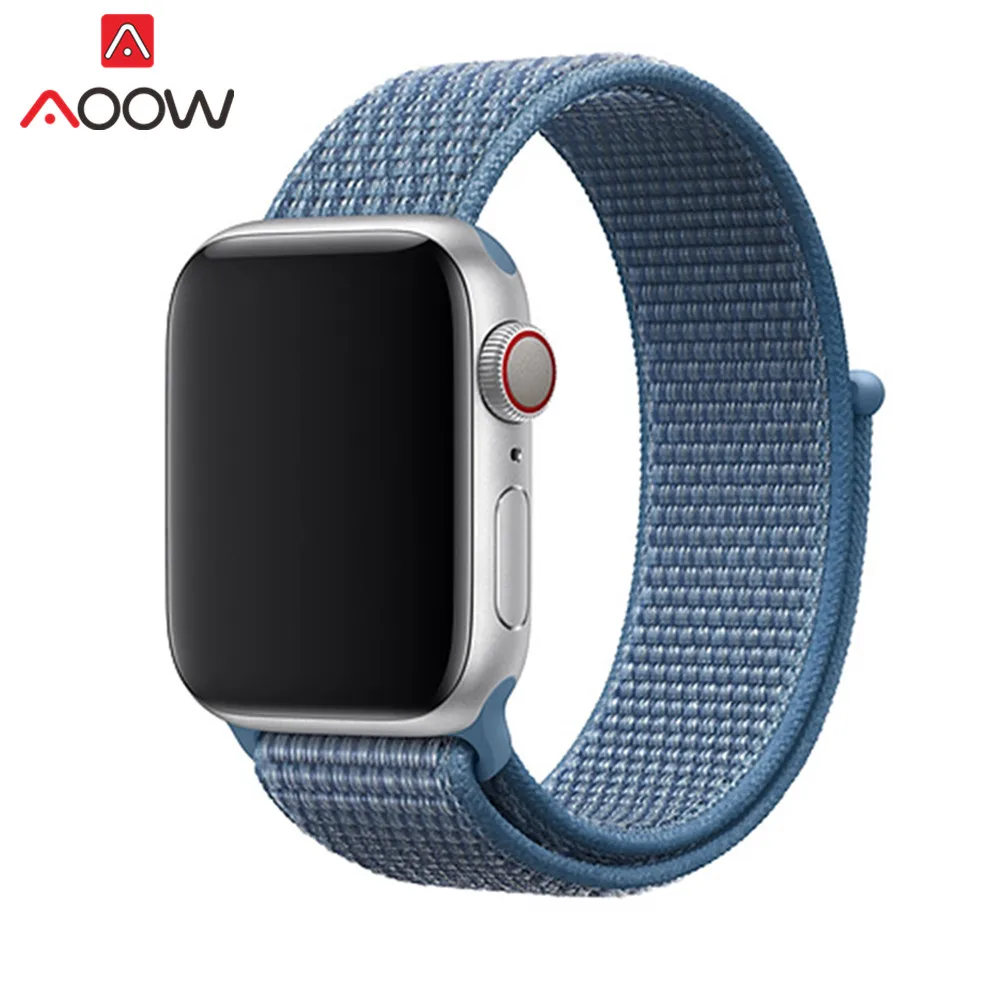 Цветной нейлоновый ремешок для часов Apple Watch 38 мм 42 мм 40 мм 44 мм тканый холщовый ремешок на липучке браслет для часов iwatch 1 2 3 4 - Цвет ремешка: Colour 9