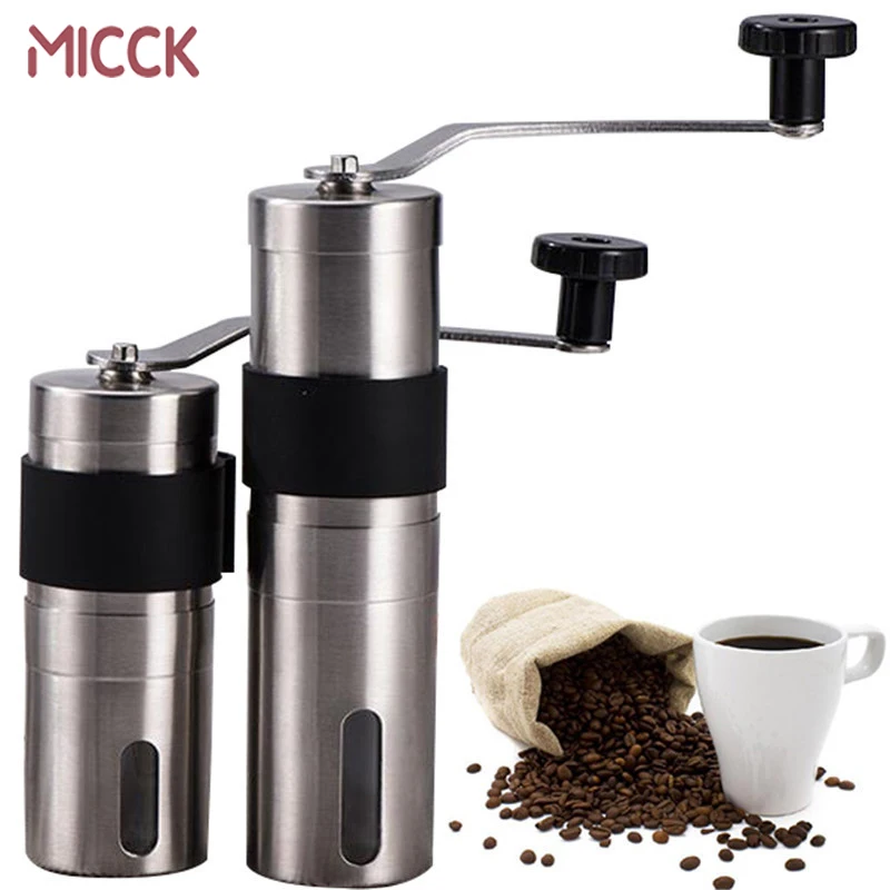 Ручная кофемолка MICCK из нержавеющей стали моющаяся ручная силиконовая посуда для