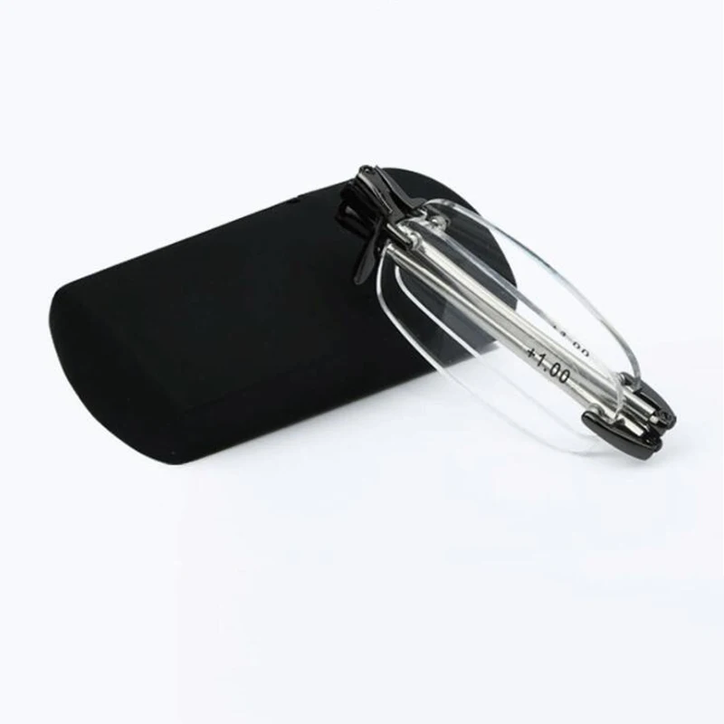Складные очки для чтения без оправы модные коррекции дальнозоркости складные