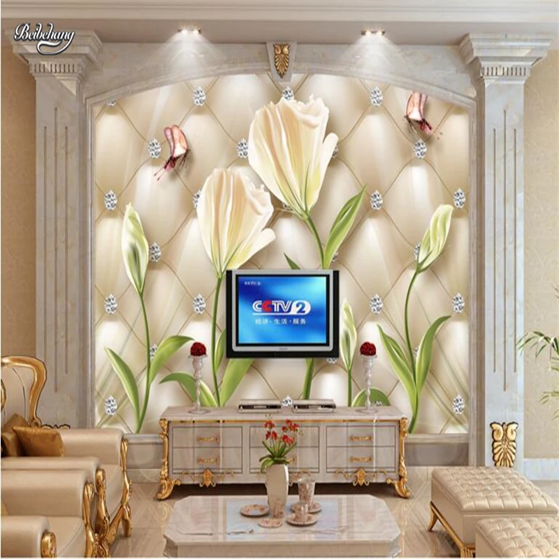 3D мягкий чехол с бриллиантами роскошный фон цветами мечты на заказ большие