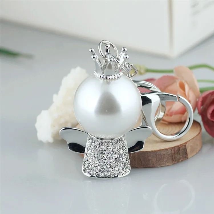 Хрустальные стразы брелок из сплава для женщин сумка новая корона полная жемчуга