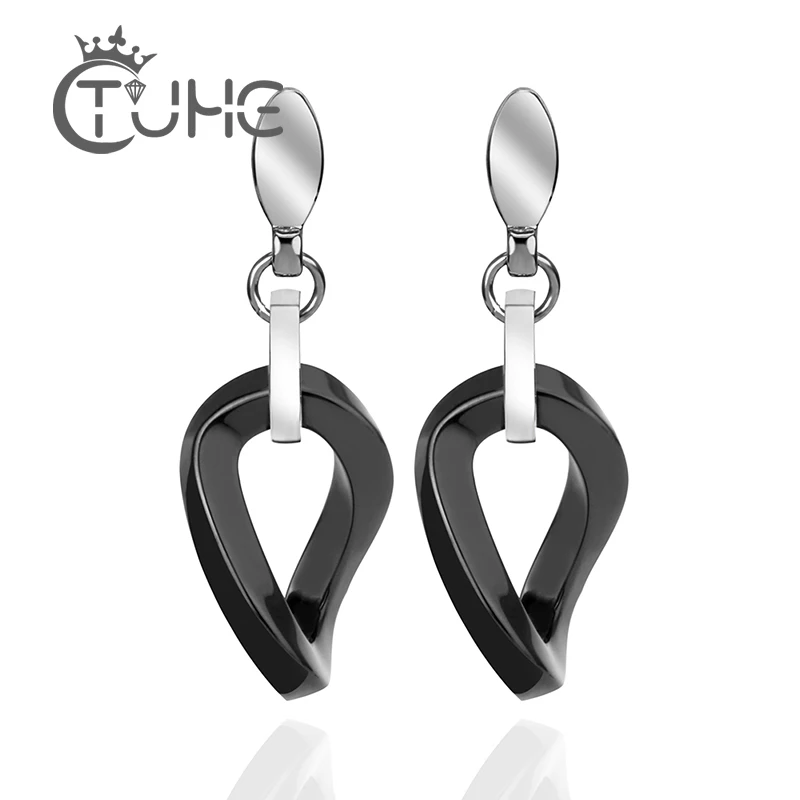 Серьги гвоздики керамические овальные черные для пирсинга|studs for women|ear studs womenear |