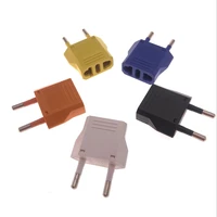 5pcs eu to us plug power adapter orange travel power plug adapter converter wall charger