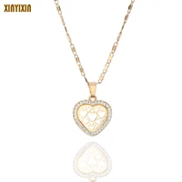 charms gold love heart womens necklace fashion trendy style small crystal pendant necklace wedding jewelry 2019 friendship gift