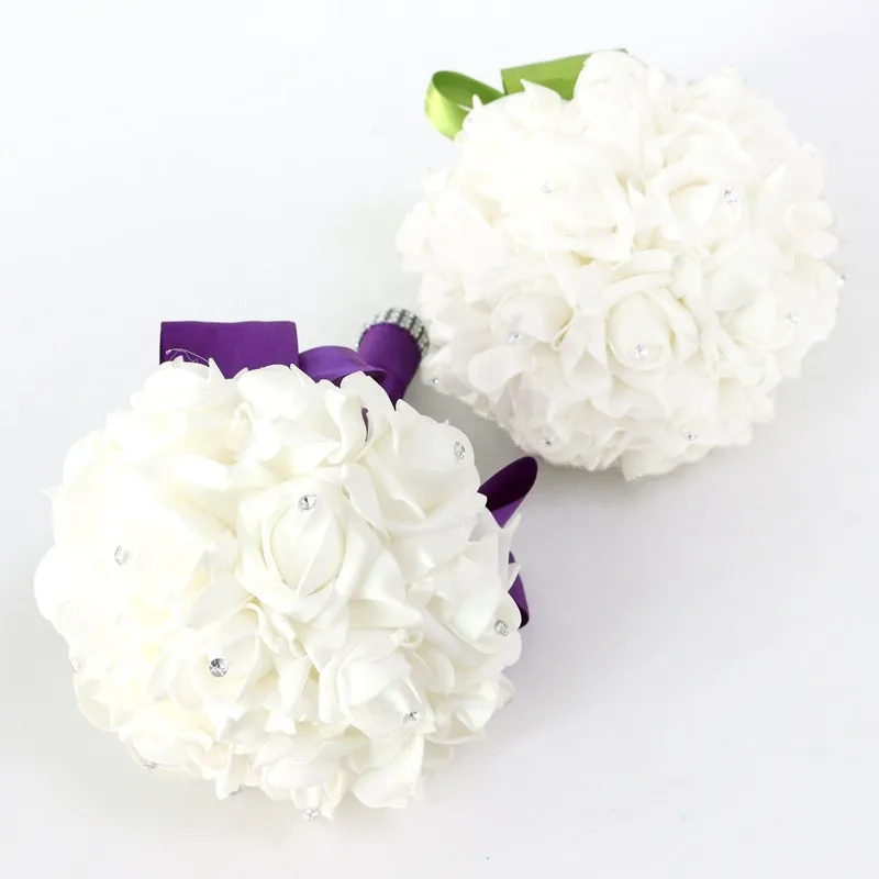 Flone искусственный свадебный ручной Букет невесты Роза для подружки цветы