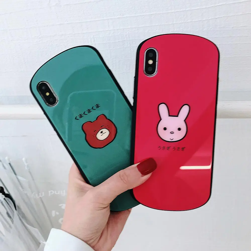 KISSCASE прекрасный кролик медведь Phoene чехол для iPhone 7 6 6S 8 Plus X овальной формы