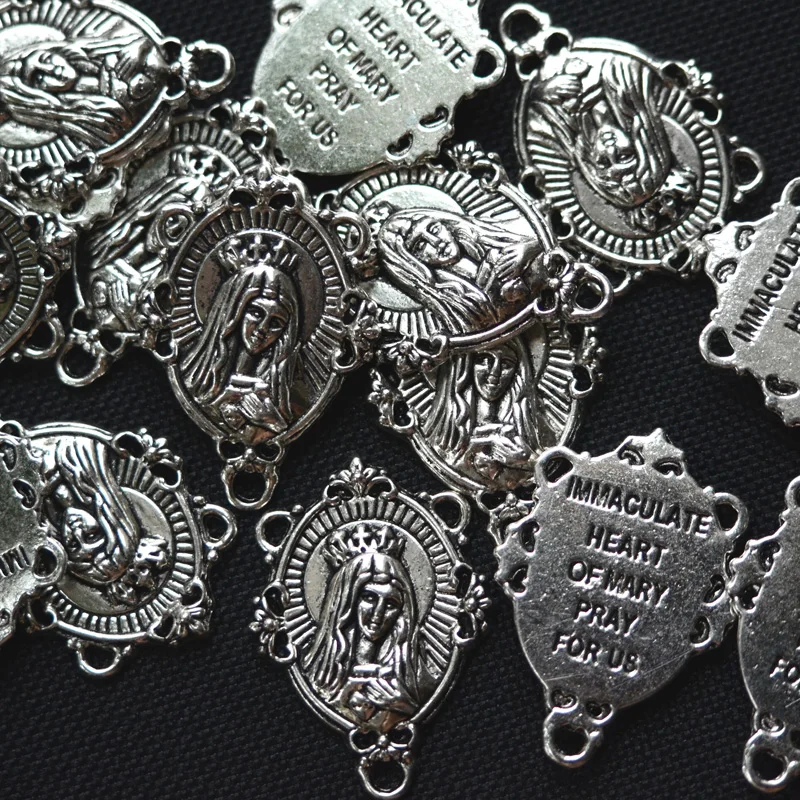 Посеребренные Золотые Старинные Бронзовые четки католические религиозные