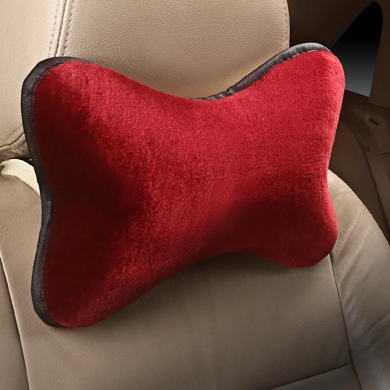 Плюшевые теплые подушки для шеи автомобиля подголовник дышащие автомобильные