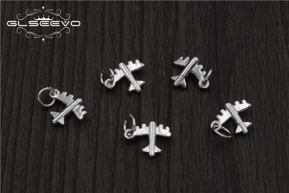 5 шт. стерлингового серебра 925 Подвески DIY браслет ожерелье самолет кулон